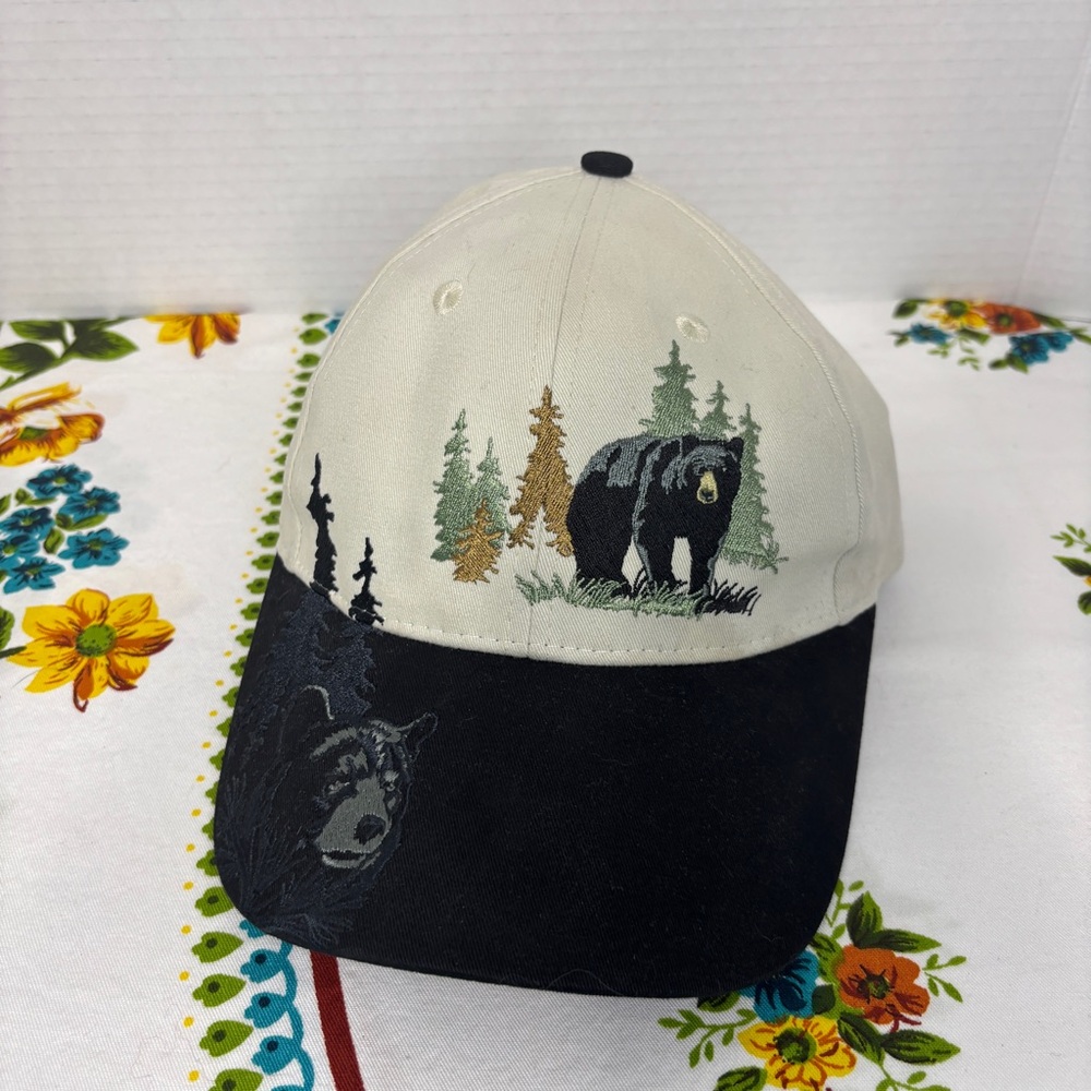 Polar Graphics Unisex Embroidered Bear Baseball Cap Adjustable Summer Camping